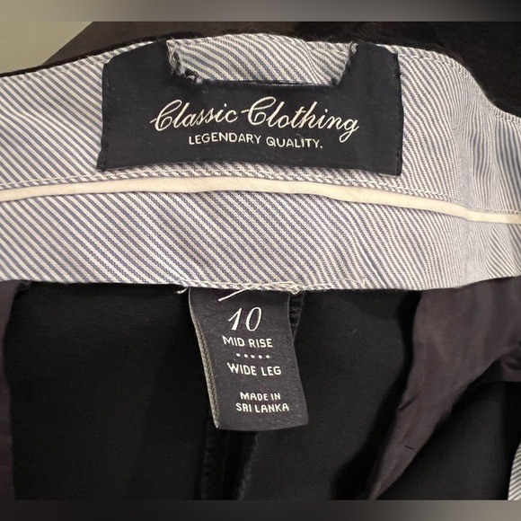 CLASSIC CLOTHING women navy blue mid rise dress pants/size 10 - Picture 2 of 6